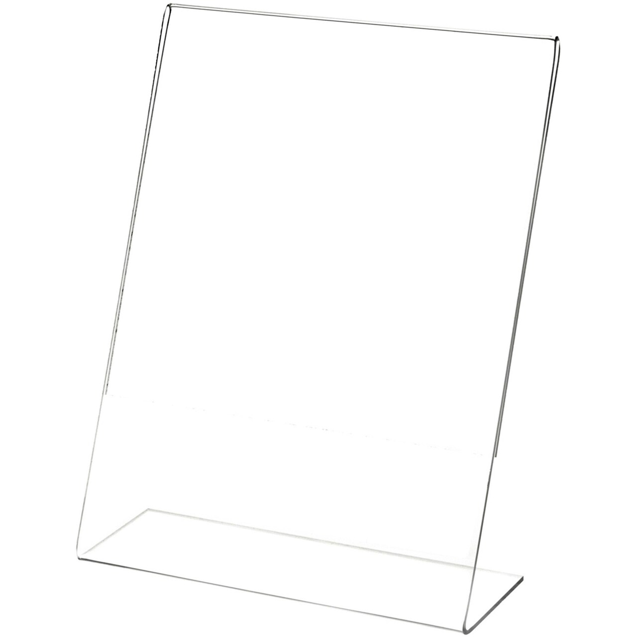 Plymor Clear Acrylic Sign Display / Literature Holder (Angled), 7" W x 9" H